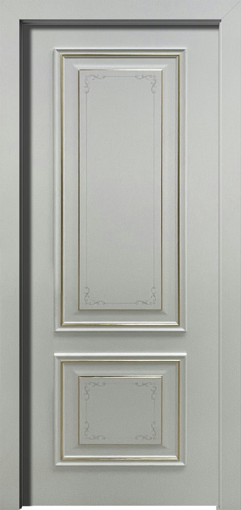 Эмаль с багетом с золочением с рисунком на филенке Ral 9010