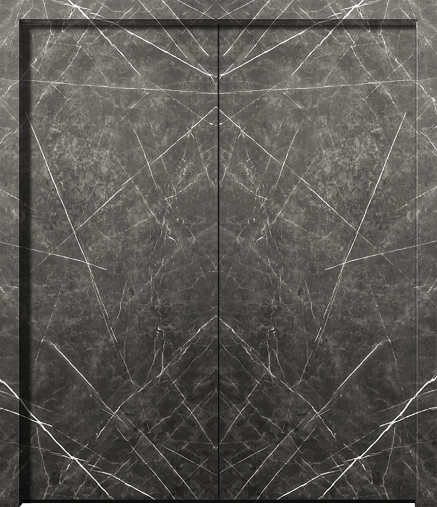 Экошпон гладкая Мрамор графит Zero p ДС